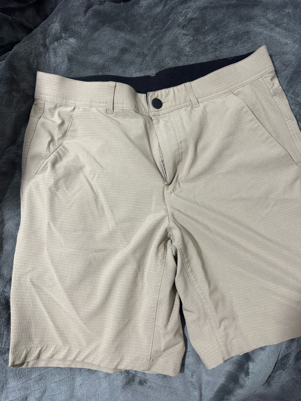 George Men's Flat Front Shorts in Light Beige